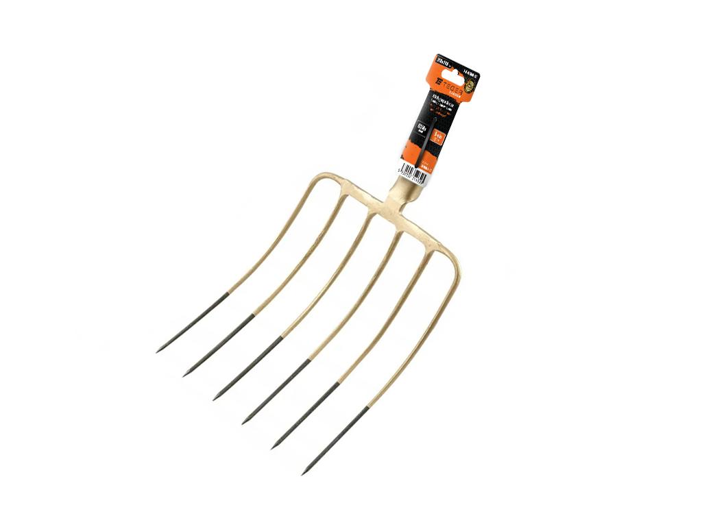 Widły gospodarcze 6-zębne do kiszonki / kukurydzy, nieoprawne, kute, Teger