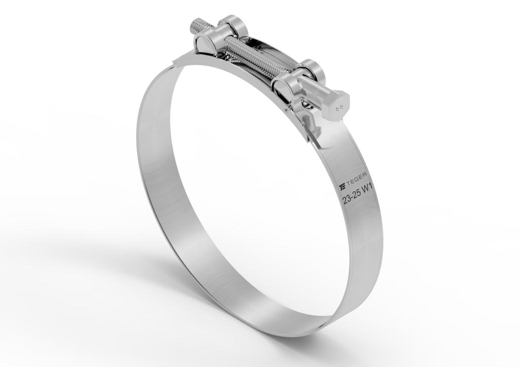 Opaska zaciskowa GBS 23-25 (obejma W1 - stal ocynkowana) szerkość 18mm TEGER ( sprzedawane po 10 )