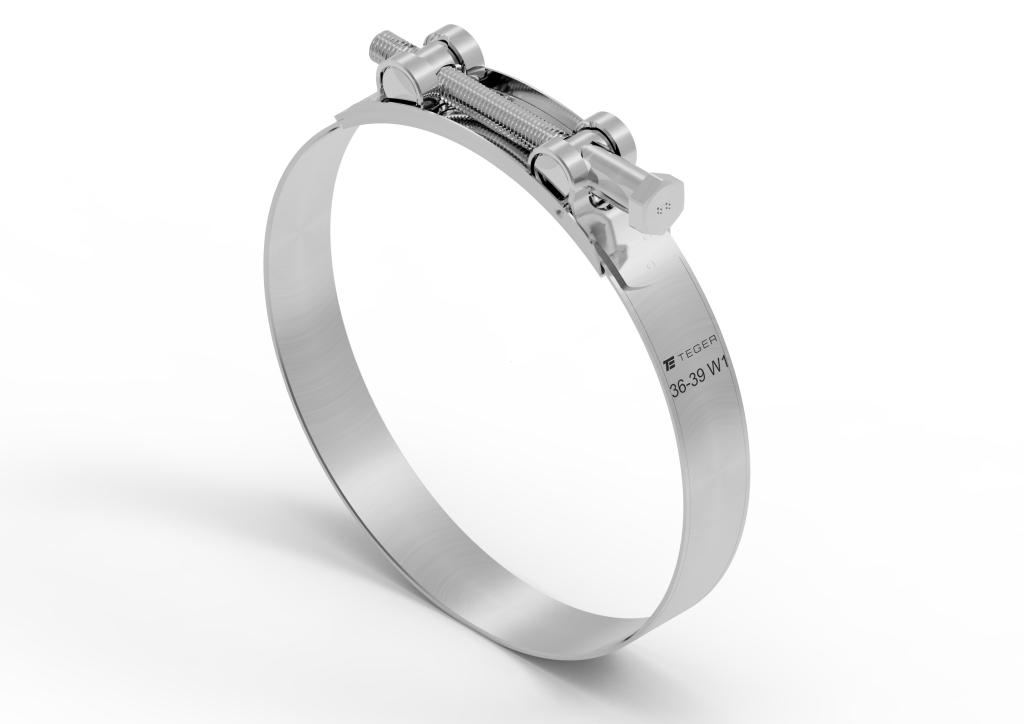 Opaska zaciskowa GBS 36-39 (obejma W1 - stal ocynkowana) szerkość 20mm TEGER ( sprzedawane po 10 )