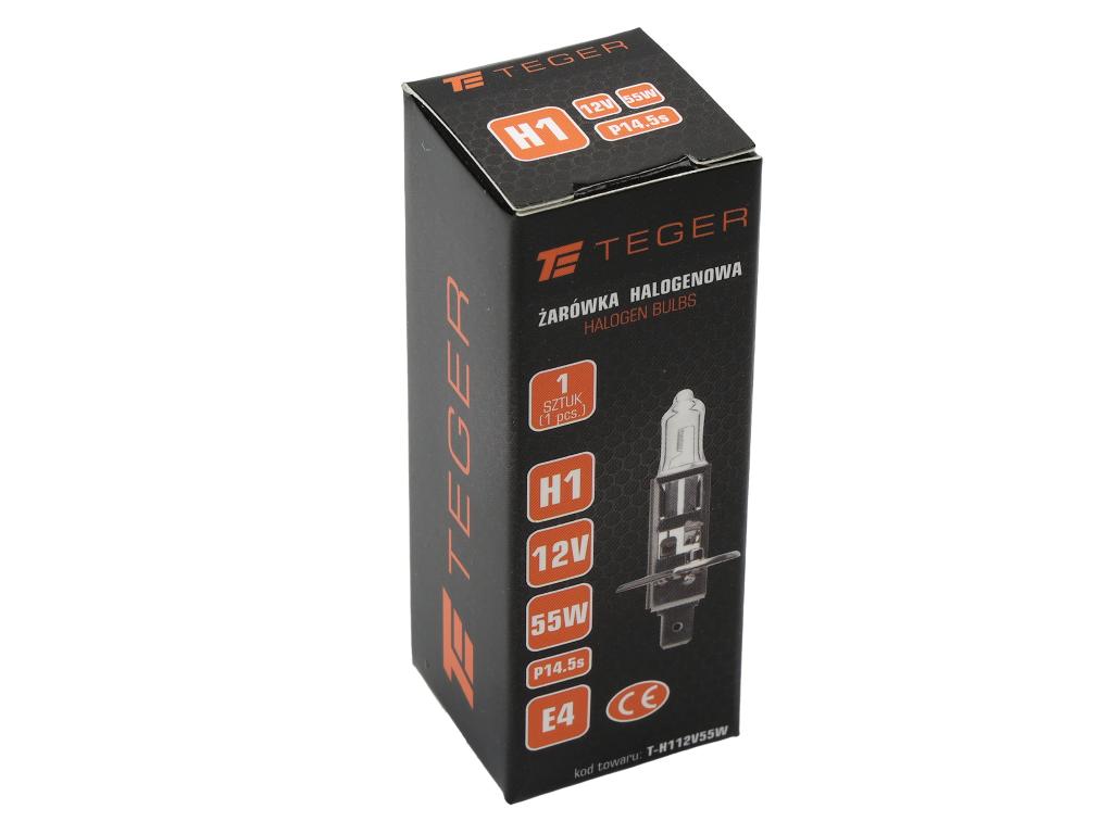 Żarówka H1 12V 55W P14.5s TEGER ( sprzedawane po 10 szt)