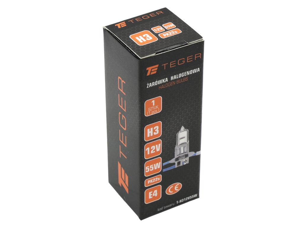 Żarówka H3 12V 55W PK22s TEGER ( sprzedawane po 10 szt)