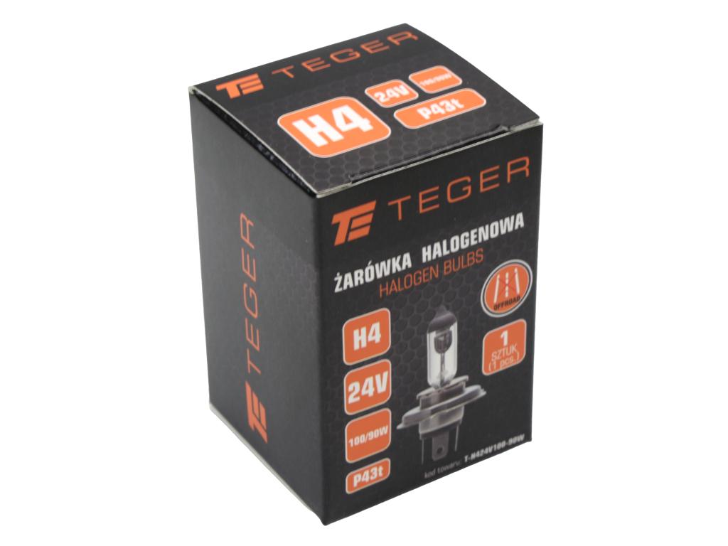 Żarówka H4 24V 100/90W P43t TEGER ( sprzedawane po 10 szt)