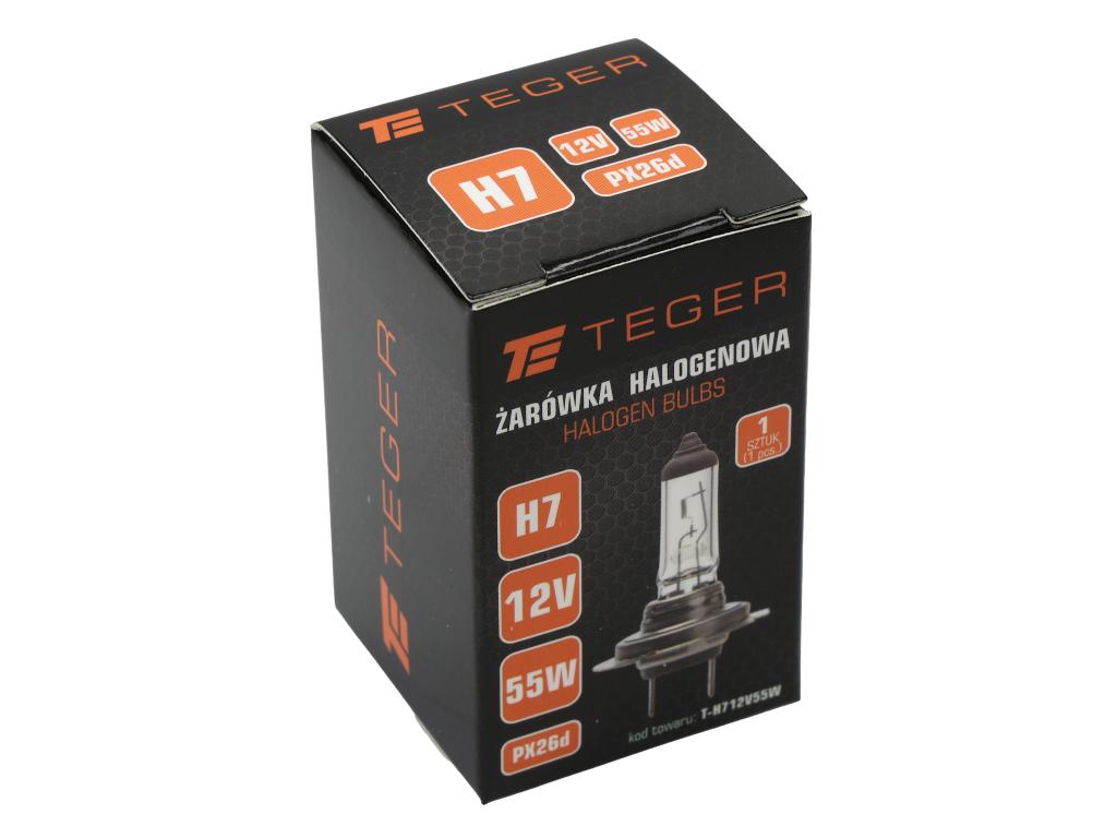 Żarówka H7 12V 55W PX26d TEGER ( sprzedawane po 10 szt)