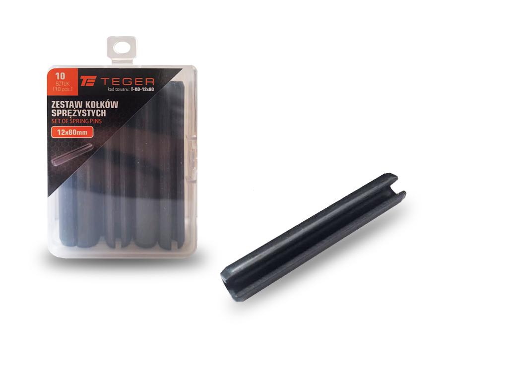 Kołek sprężysty 12x80 TEGER, (sprzedawane po 10)