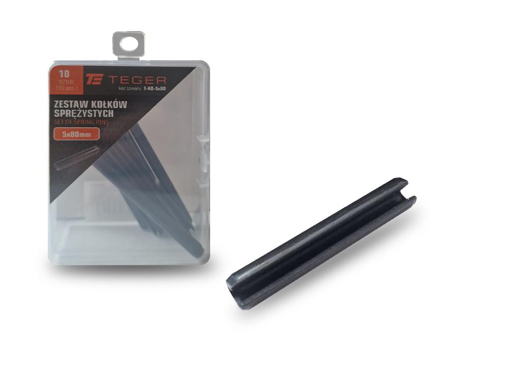 Kołek sprężysty 5x80 TEGER, (sprzedawane po 10)