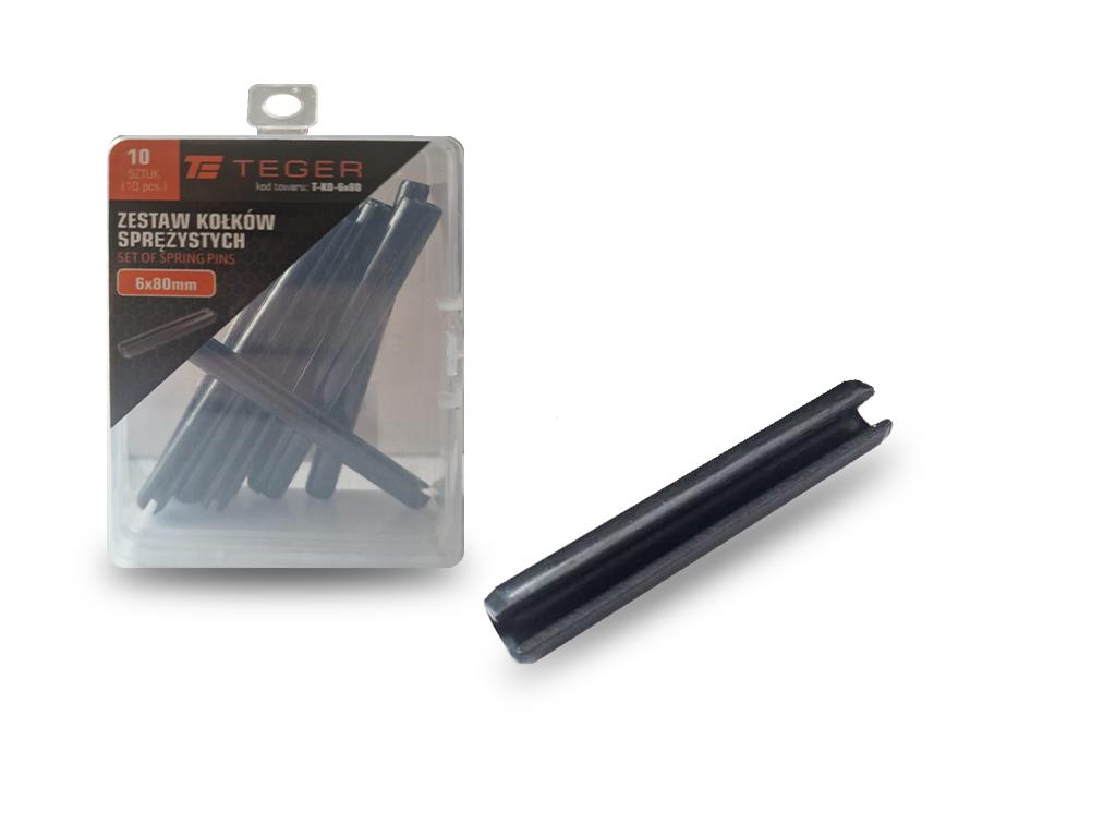 Kołek sprężysty 6x80 TEGER, (sprzedawane po 10)