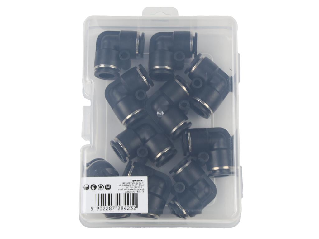 Kolanko wtykowe tekalan (90 stopni) 10mm TEGER, (sprzedawane po 10)
