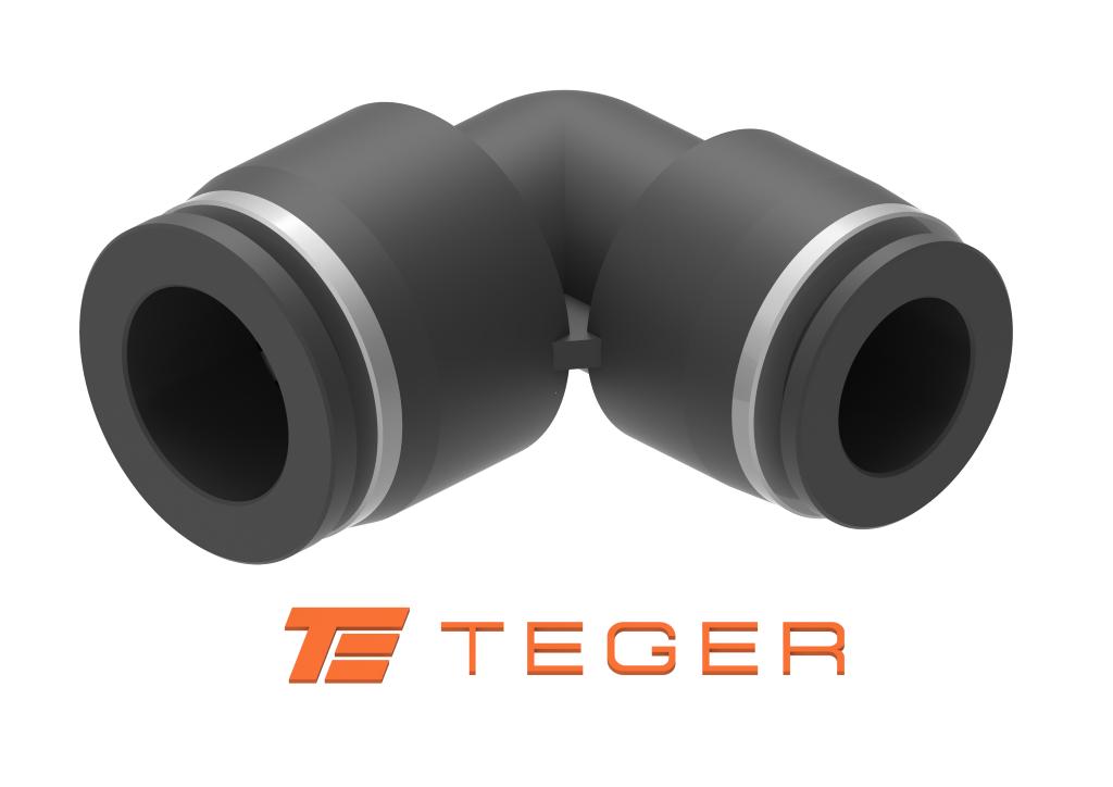 Kolanko wtykowe tekalan (90 stopni) redukcyjne 10mm x 8mm TEGER, (sprzedawane po 5)