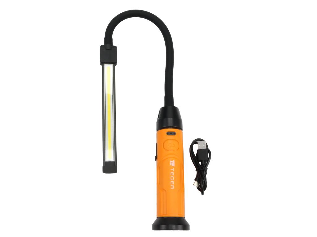 Lampa warsztatowa, LED COB SMD flex inspekcyjna 900lm 4000 mAh, Teger