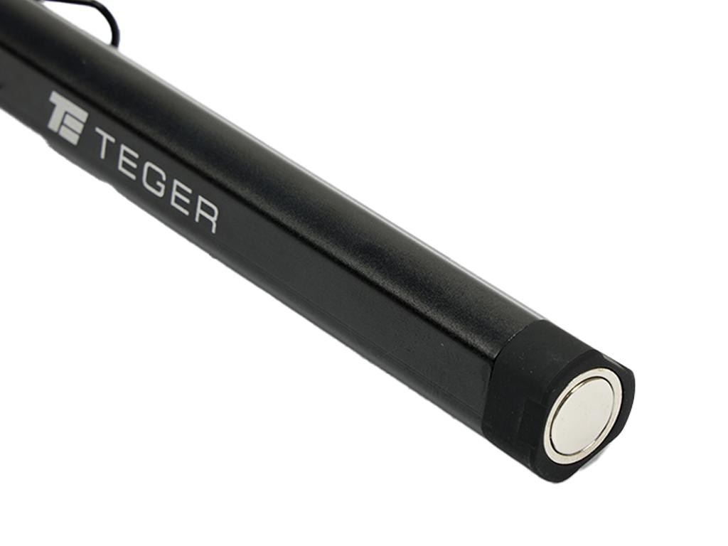 Latarka LED COB pen aluminiowa 400lm akumulator 750mAh ładowana USB Teger