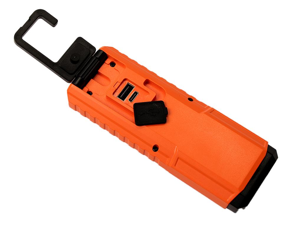 Latarka uniwersalna LED COB,ładowana USB z funkcją warsztatową, cyfrowym wyświetlaczem naładowania i powerbank 2400 mAh XPS 300 lm Teger