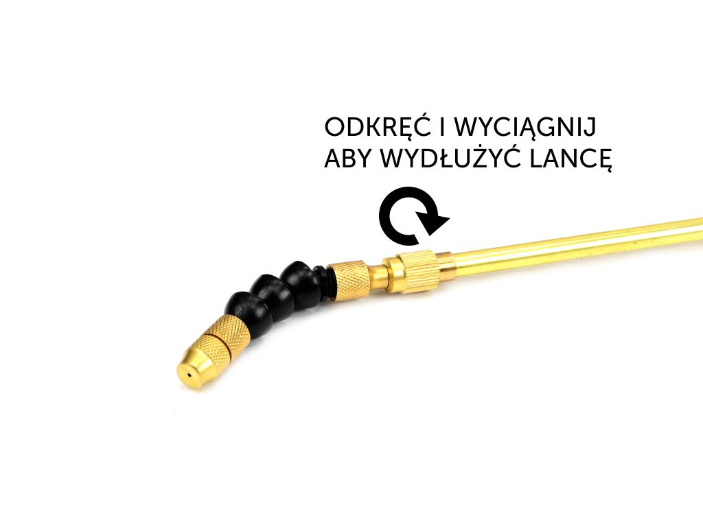 Regulowana metalowa lanca teleskopowa do opryskiwacza ciśnieniowego 5/8/10L TEGER
