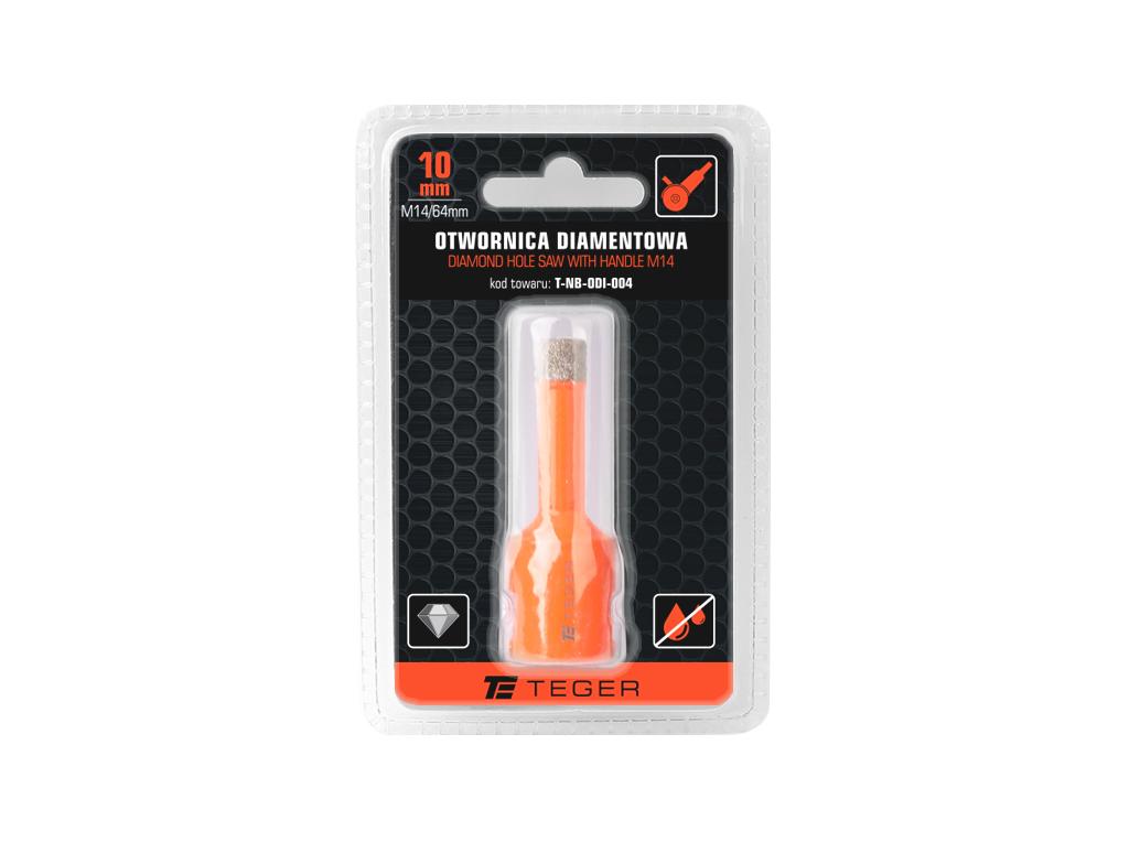 Otwornica diamentowa z uchwytem M14/10 mm / TEGER
