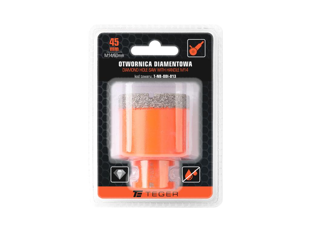 Otwornica diamentowa z uchwytem M14/45 mm / TEGER