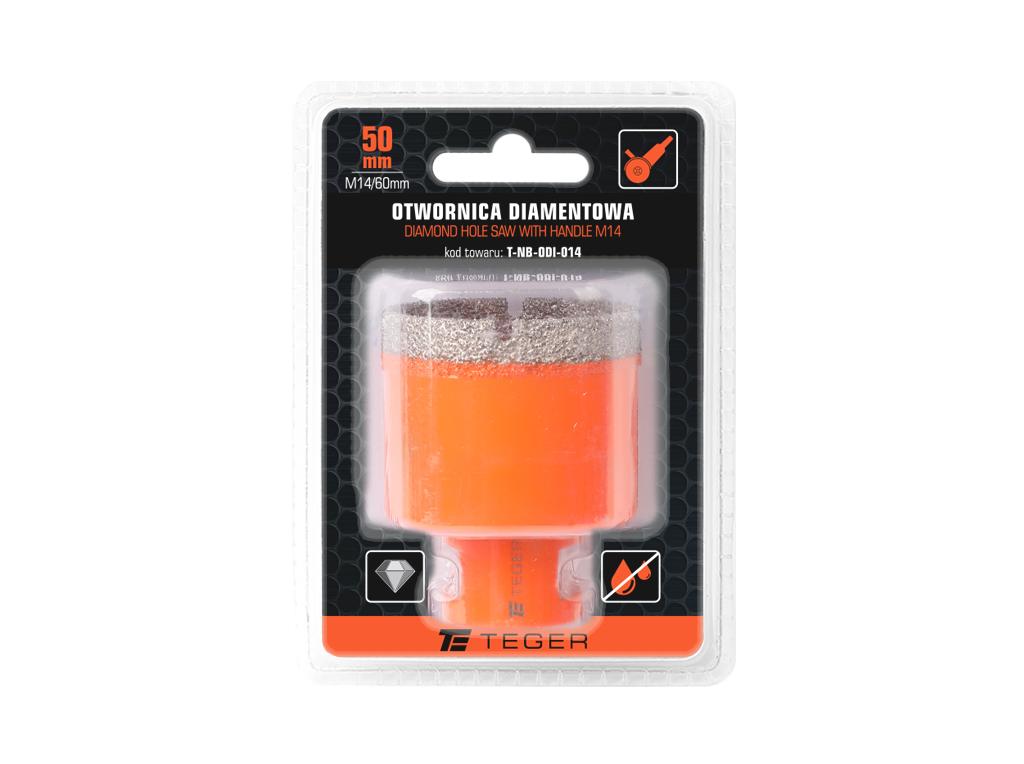 Otwornica diamentowa z uchwytem M14/50 mm / TEGER