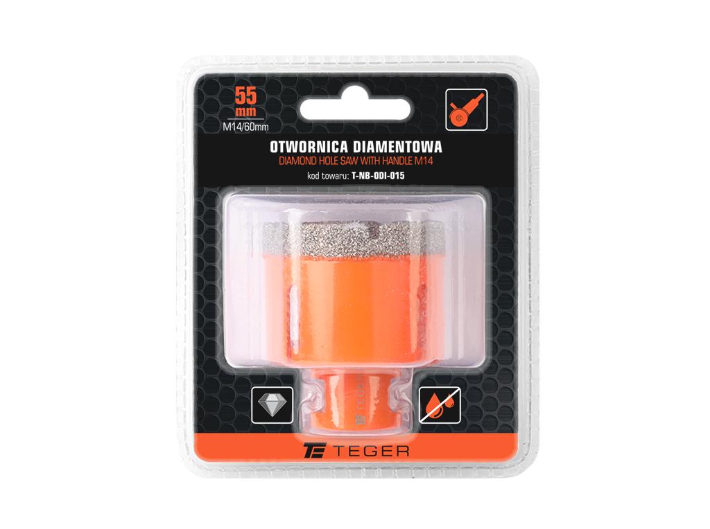 Otwornica diamentowa z uchwytem M14/55 mm / TEGER