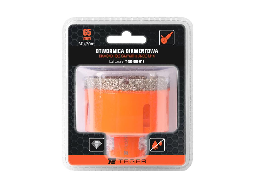 Otwornica diamentowa z uchwytem M14/65 mm / TEGER