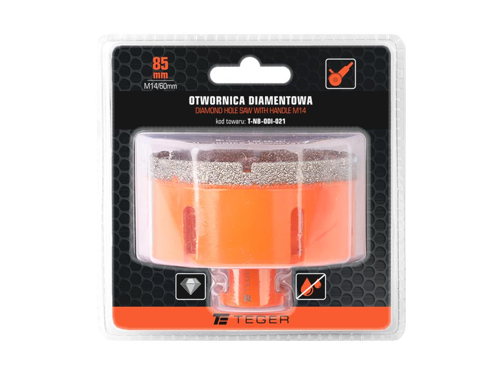Otwornica diamentowa z uchwytem M14/85 mm / TEGER