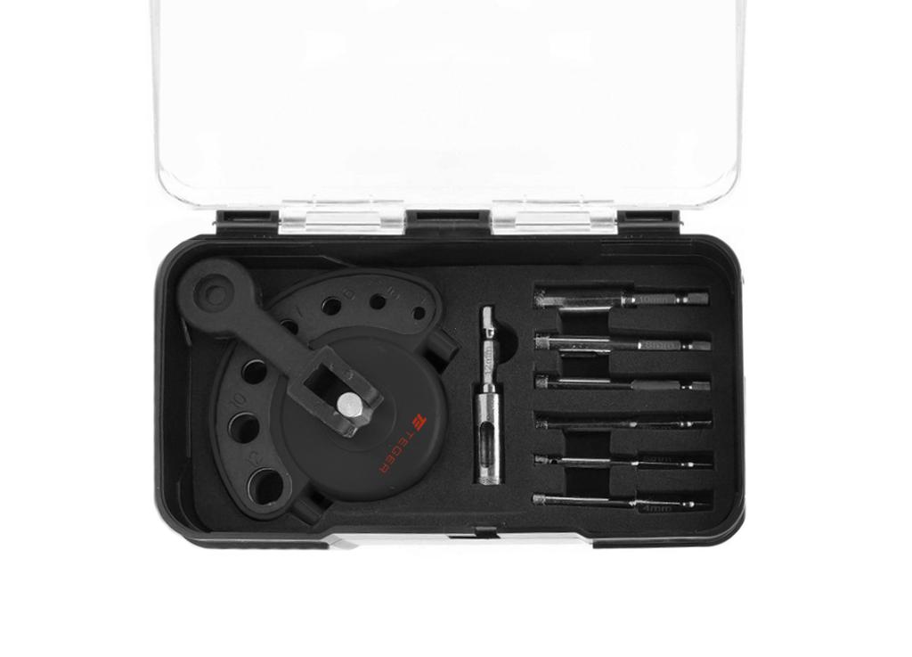 Zestaw otwornic diamentowych z uchwytem HEX 7szt. / TEGER
