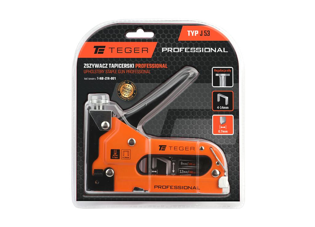 Zszywacz tapicerski PROFESSIONAL (typ J/53) / 4-14mm / TEGER