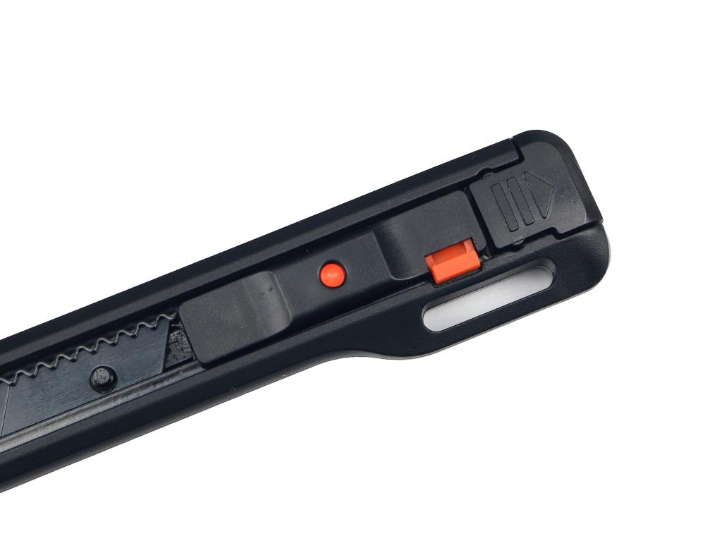 Nożyk łamany, ostrze 9mm ze stali SK2 w obudowie z tworzywa ABS,  Teger