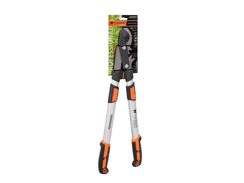 Sekator nożycowy PROFESSIONAL - dwuręczny teleskopowy, aluminiowy, Teger