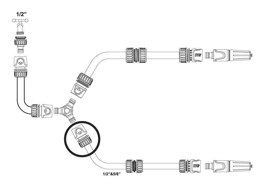 Szybkozłączka 1/2"  - bez waterstop / TEGER