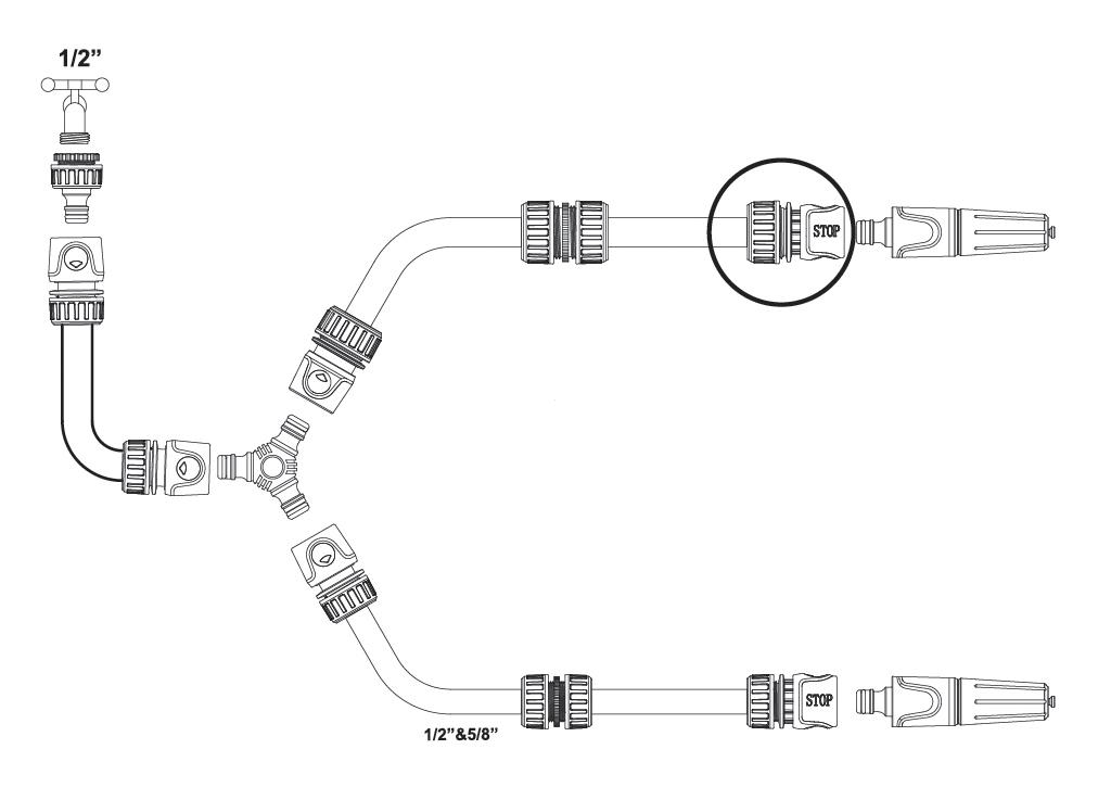 Szybkozłączka 3/4"  - z waterstop / TEGER
