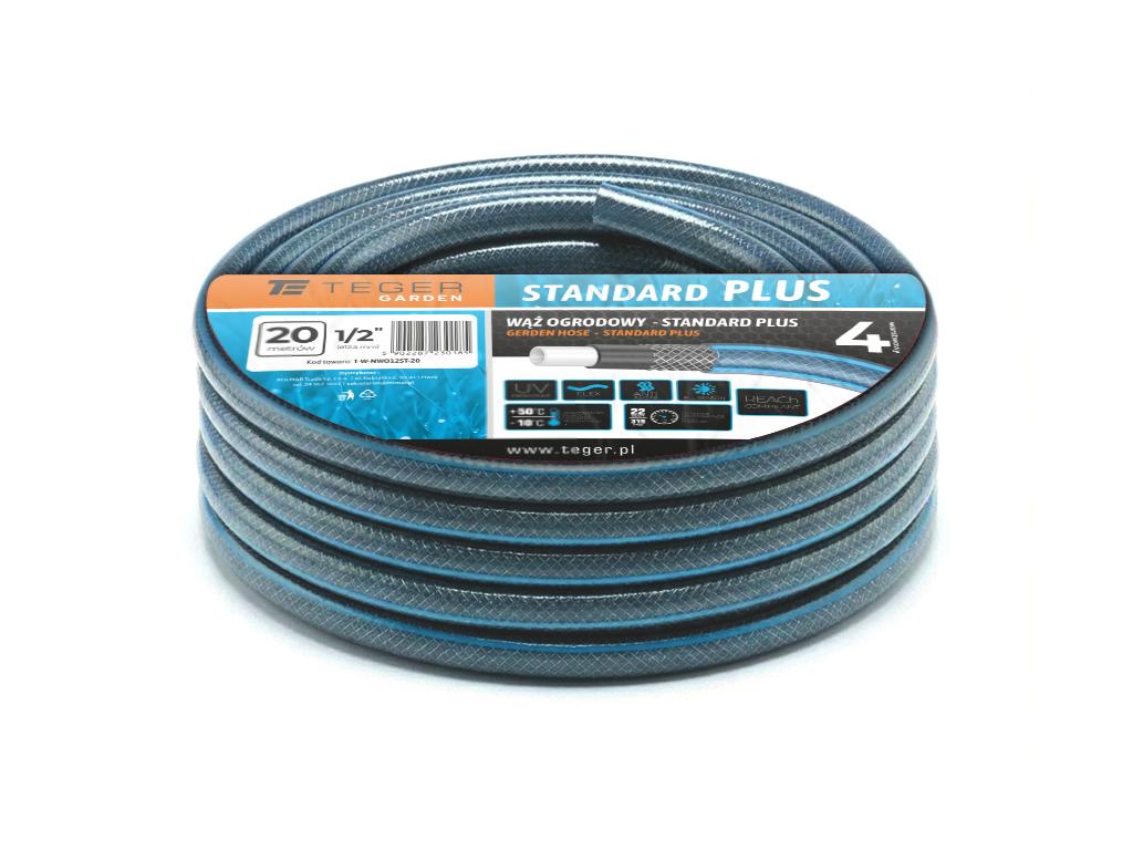 Wąż ogrodowy "STANDARD PLUS" FI 1/2". 20m / TEGER
