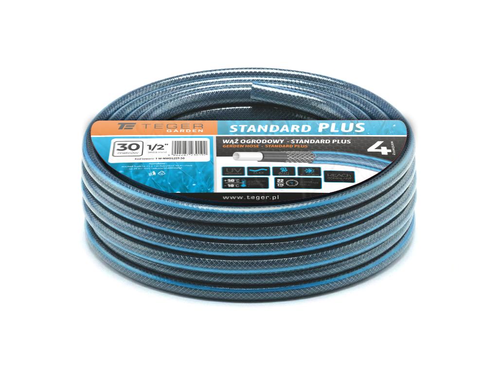 Wąż ogrodowy "STANDARD PLUS" FI 1/2". 30m / TEGER