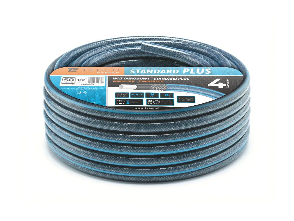 Wąż ogrodowy "STANDARD PLUS" FI 1/2". 50m / TEGER
