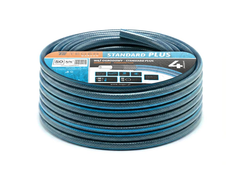 Wąż ogrodowy "STANDARD PLUS" FI 3/4". 50m / TEGER