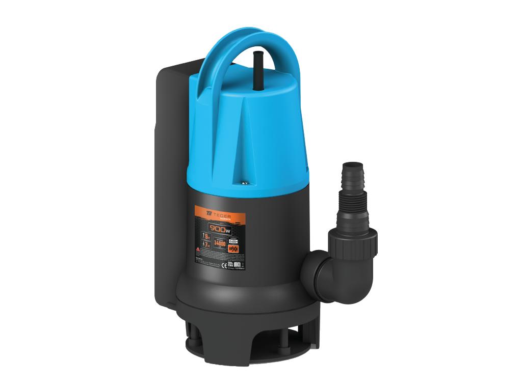 Pompa zanurzeniowa do wody czystej i brudnej 900W, (zintegrowany włącznik pływakowy), Teger