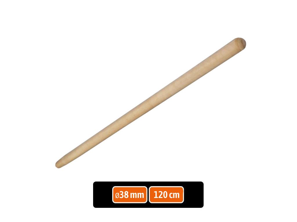 Trzonek drewniany do wideł , 38x1200mm, Teger