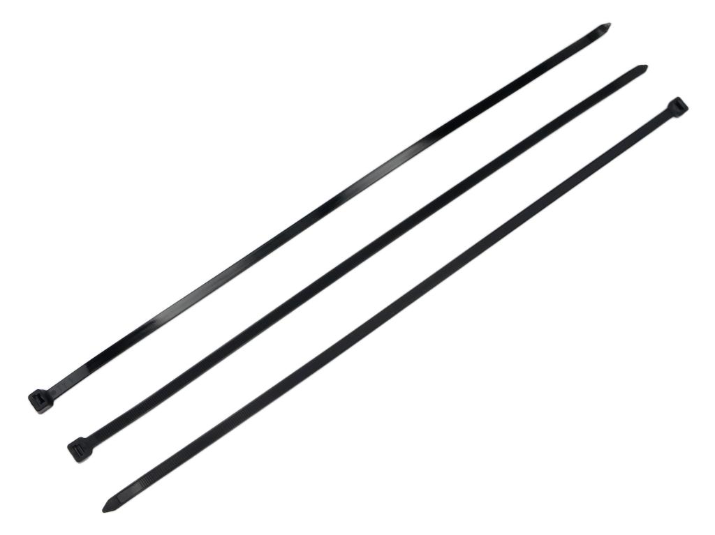 Opaski kablowe, opaska kablowa, opaski zaciskowe, tyrytytki, trytytki, 12.0 x 500mm 100 szt w worku czarne odporne na UV, Teger