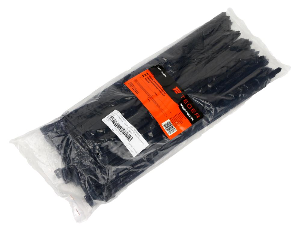 Opaski kablowe, opaska kablowa, opaski zaciskowe, tyrytytki, trytytki, 12.0 x 500mm 100 szt w worku czarne odporne na UV, Teger