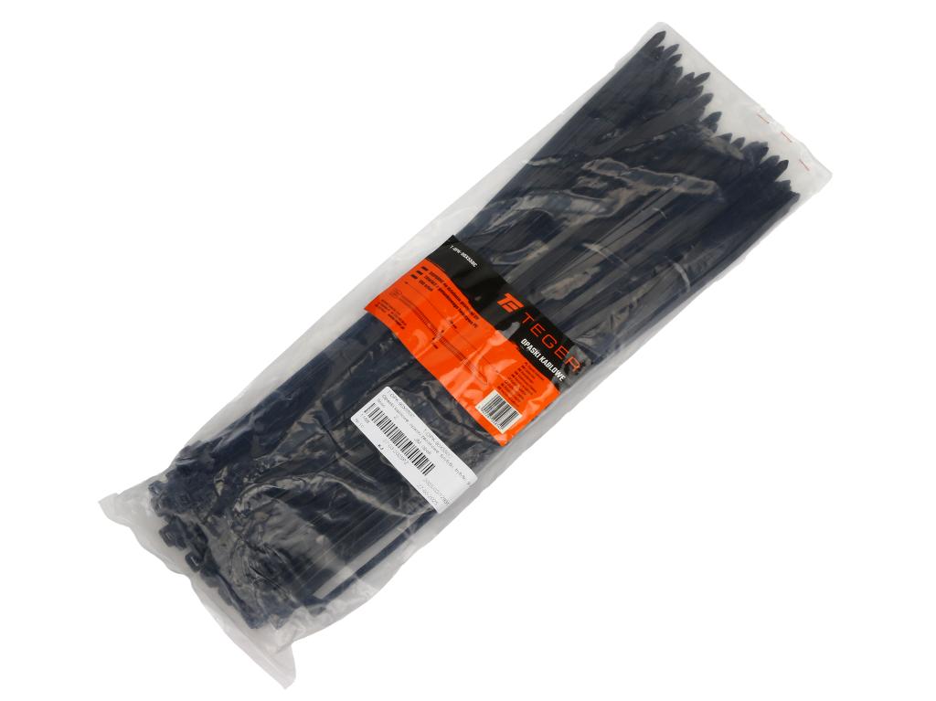 Opaski kablowe,opaska kablowa, opaski zaciskowe, tyrytytki, trytytki, 9.0 x 550mm 100 szt w worku czarne odporne na UV, Teger