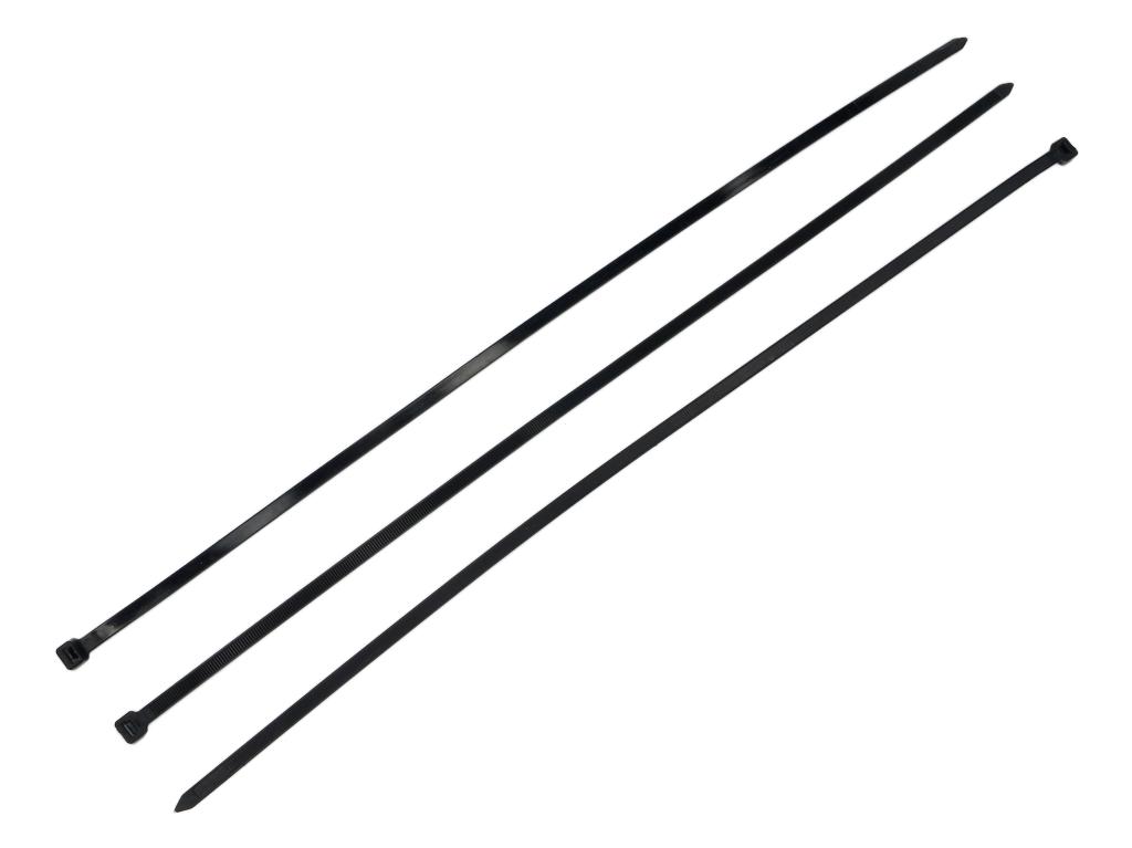 Opaski kablowe, opaska kablowa, opaski zaciskowe, tyrytytki, trytytki, 9.0 x 650mm 100 szt w worku czarne odporne na UV, Teger