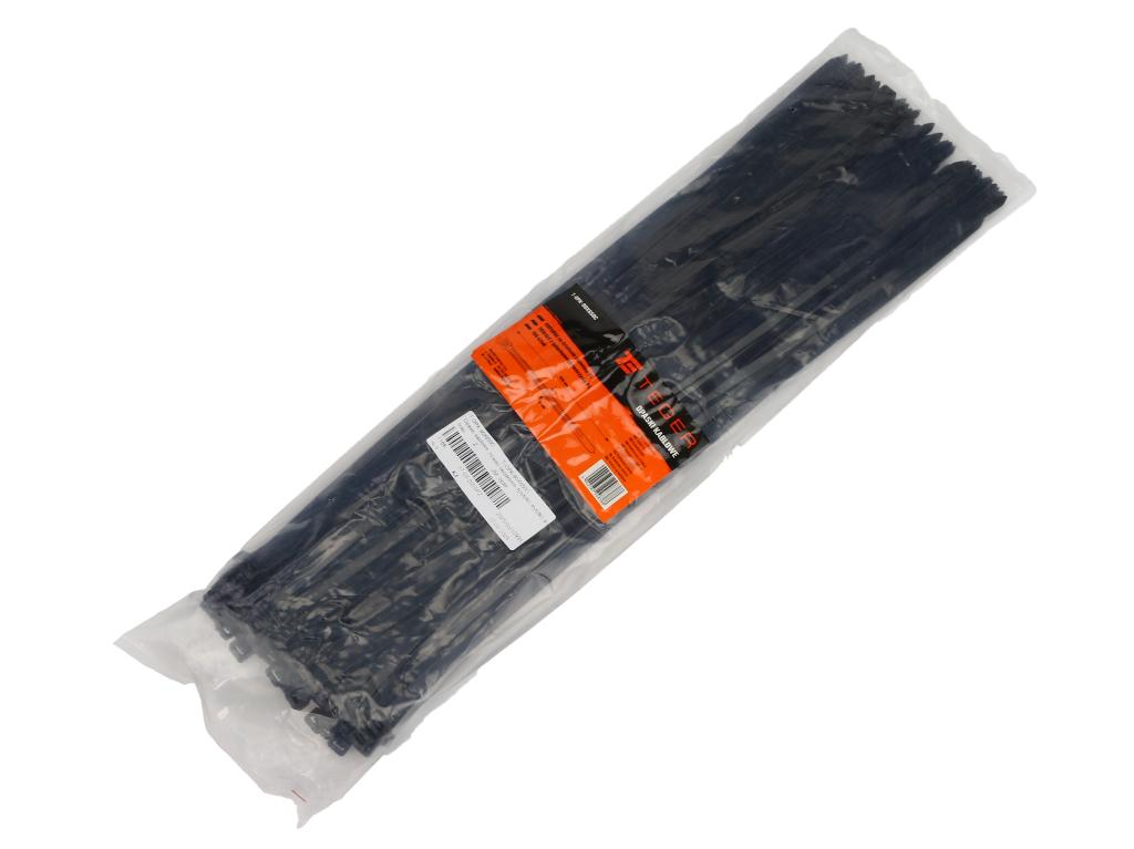 Opaski kablowe, opaska kablowa, opaski zaciskowe, tyrytytki, trytytki, 9.0 x 650mm 100 szt w worku czarne odporne na UV, Teger