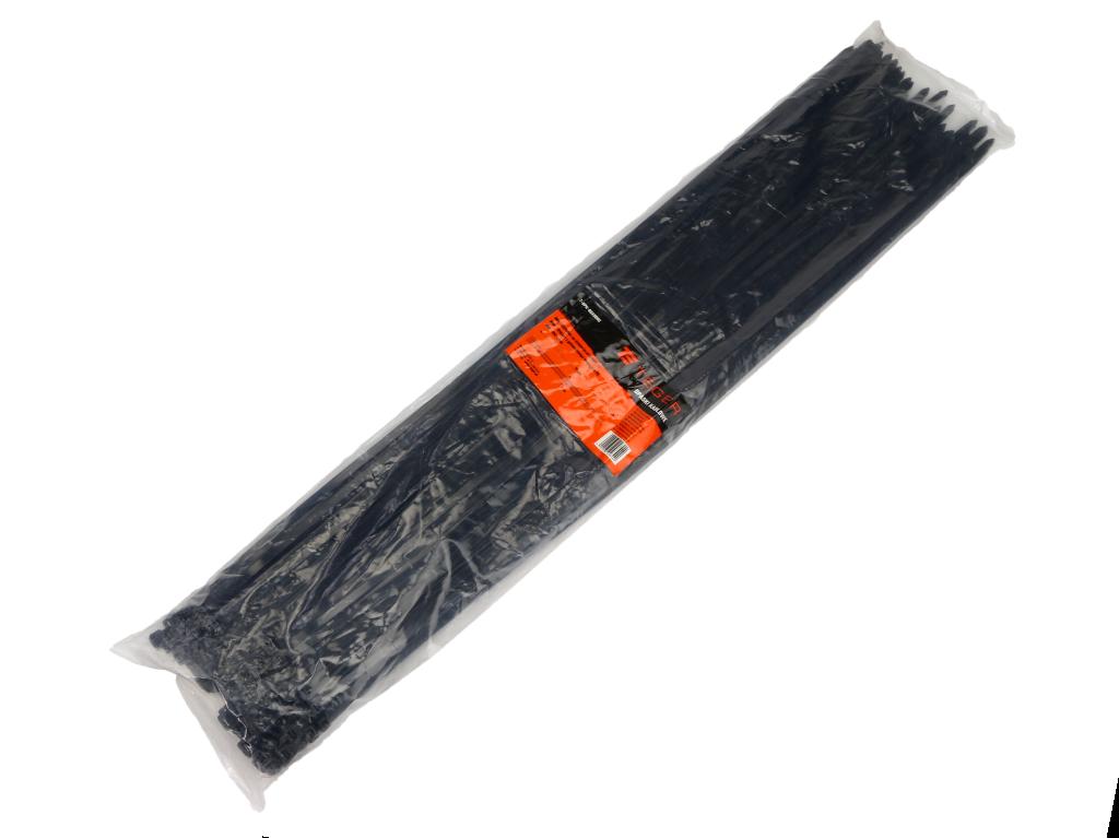Opaski kablowe, opaska kablowa, opaski zaciskowe, tyrytytki, trytytki, 9.0 x 900mm 100 szt w worku czarne odporne na UV, Teger