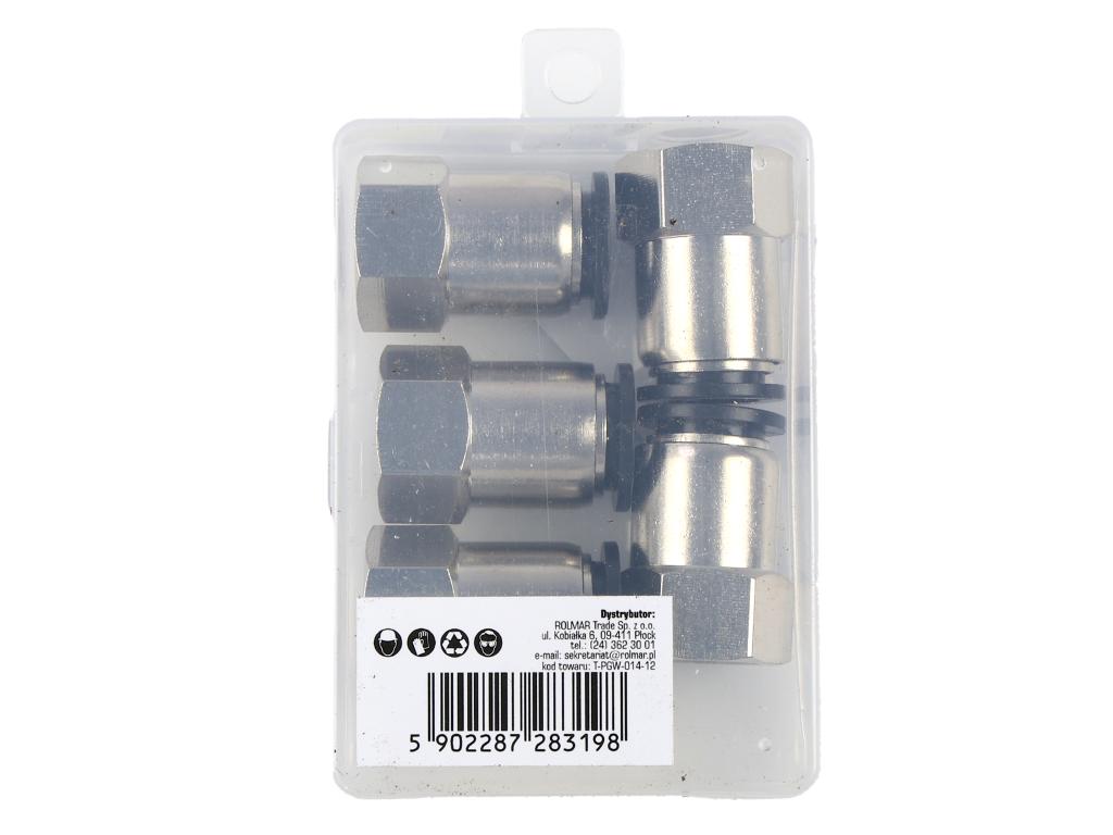 Złączka prosta wtykowa tekalan z gwintem wewnętrznym 12mm x 1/4" TEGER, (sprzedawane po 5)
