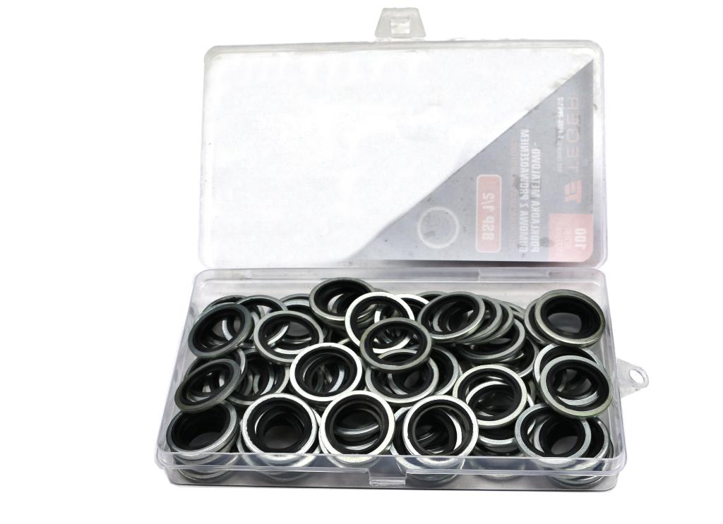 Podkładka metalowo gumowa z prowadzeniem BSP 1/2" TEGER ( sprzedawane po 100 )