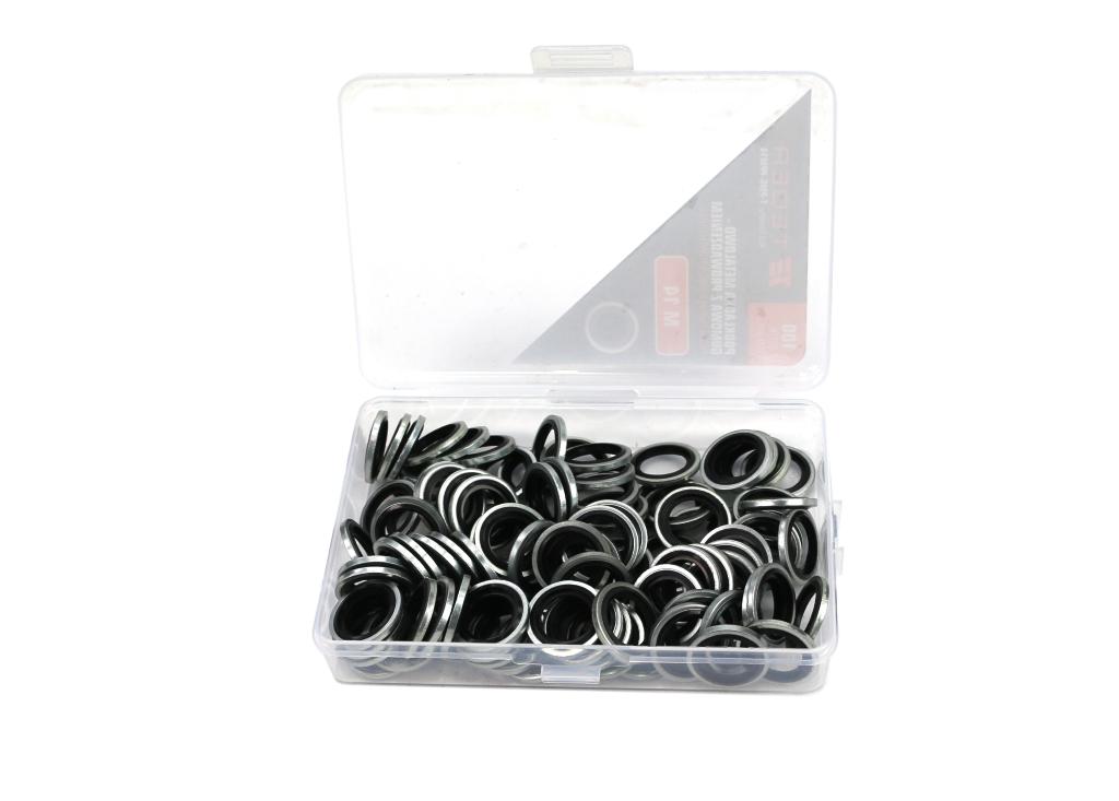 Podkładka metalowo gumowa z prowadzeniem M14 TEGER ( sprzedawane po 100 )