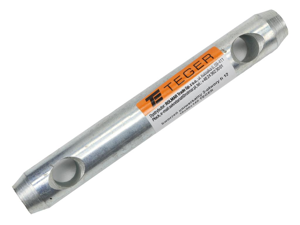 Sworzeń uniwersalny 2-otwory fi 12 19x96x140 TEGER