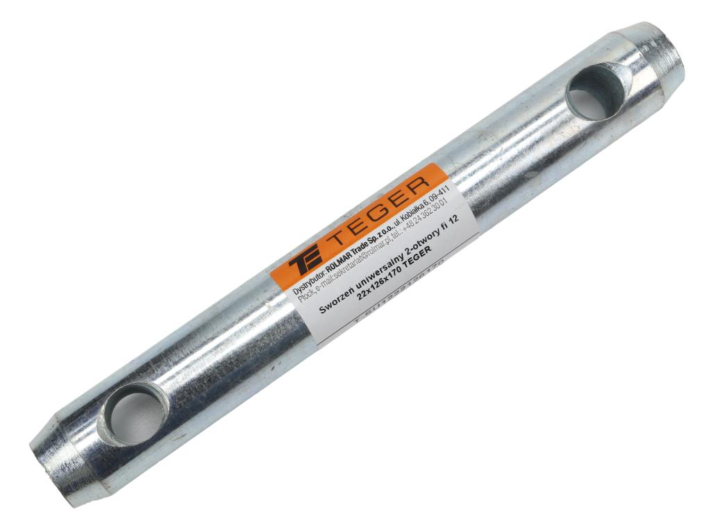 Sworzeń uniwersalny 2-otwory fi 12 22x126x170 TEGER