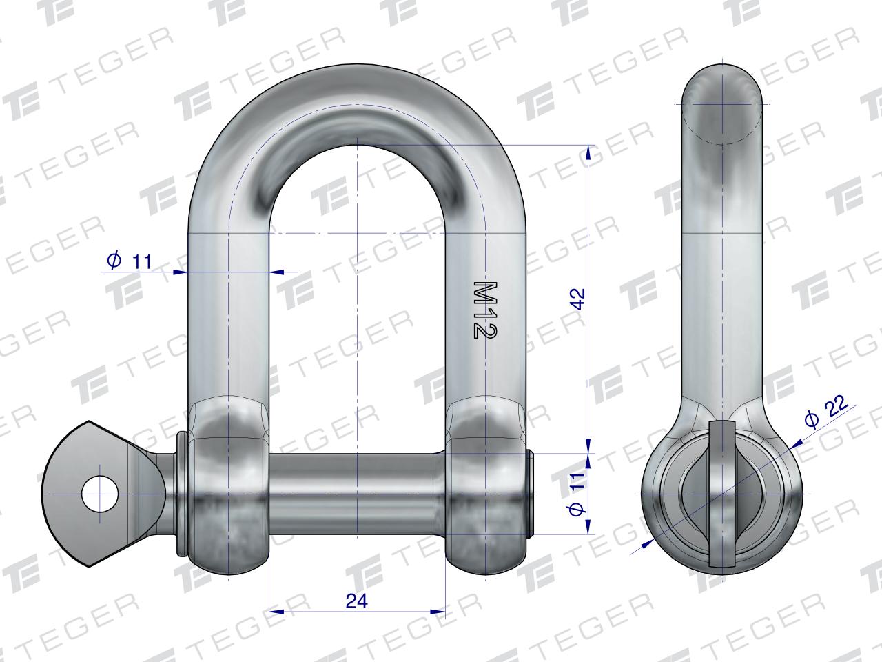 Szekla typu D 12, TEGER (sprzedawane po 5)