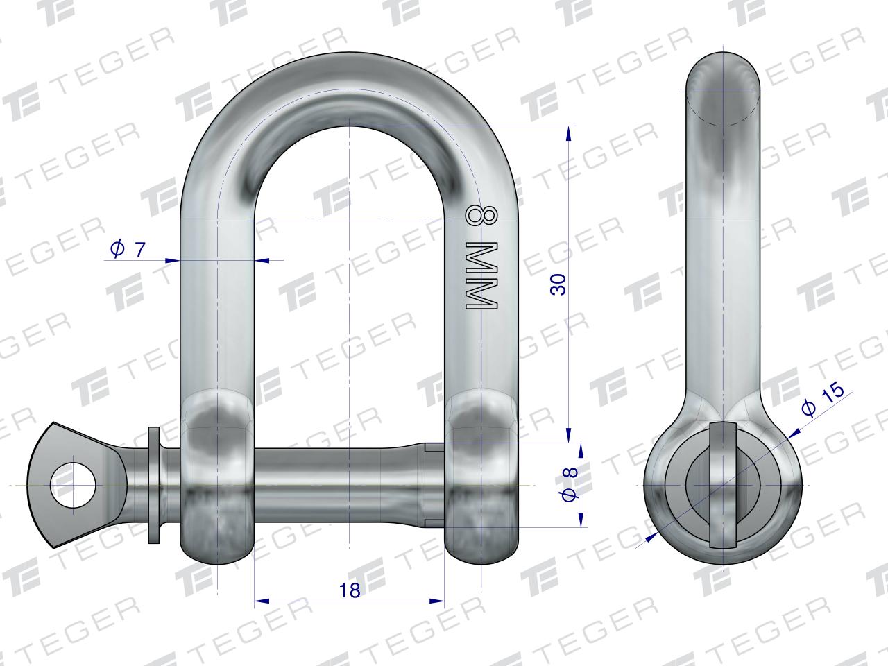 Szekla typu D 8, TEGER (sprzedawane po 10)