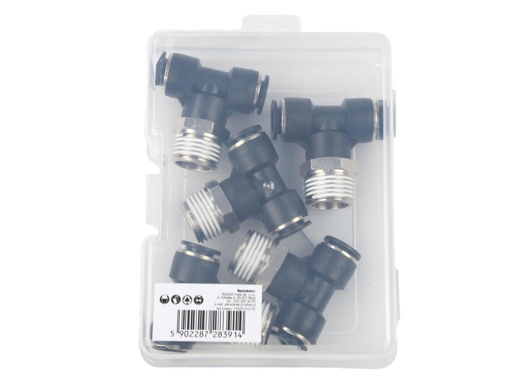 Trójnik wtykowy tekalan (typ T) z gwintem zewnętrznym (teflon) u góry 10mm x 1/2" TEGER, (sprzedawane po 5)