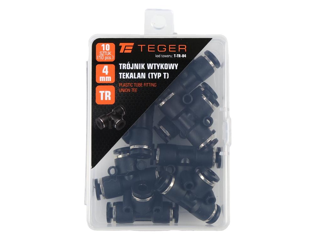 Trójnik wtykowy tekalan (typ T) 4mm TEGER, (sprzedawane po 10)