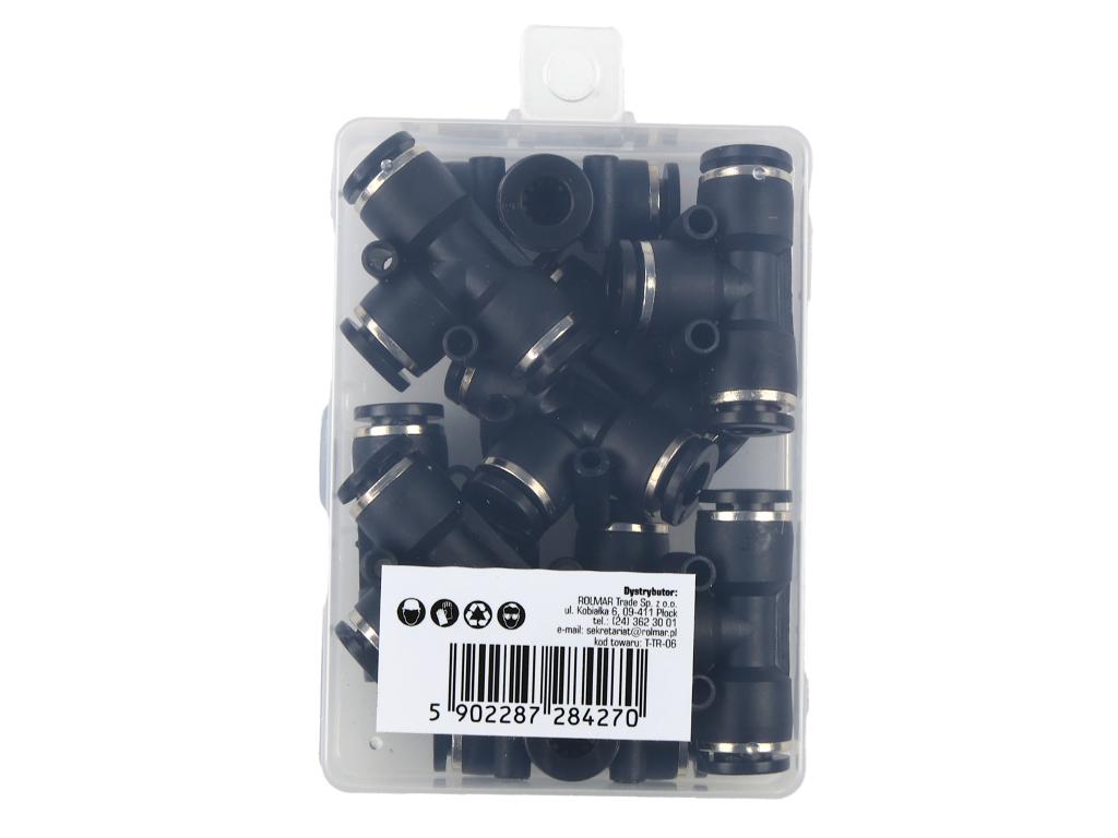 Trójnik wtykowy tekalan (typ T) 6mm TEGER, (sprzedawane po 10)